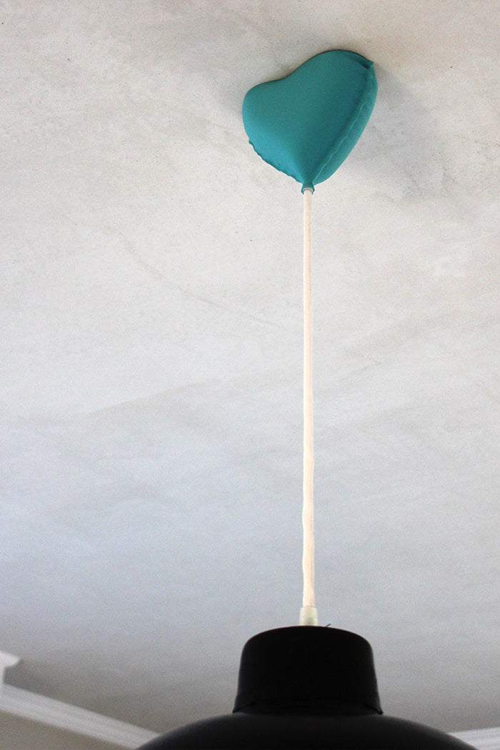 Lampenbaldachin - Ballonherz Türkis