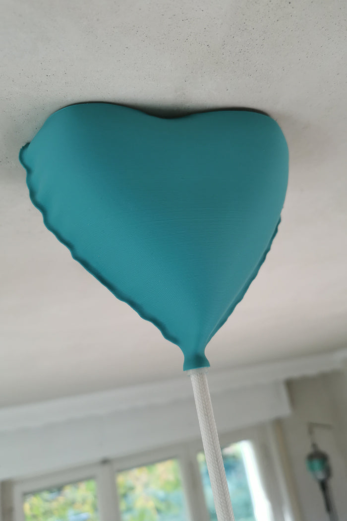 Lampenbaldachin - Ballonherz Türkis