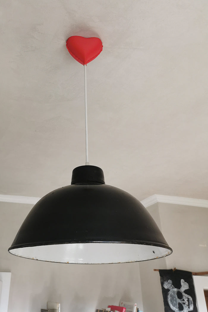 Lampenbaldachin - Ballonherz Verkehrsrot