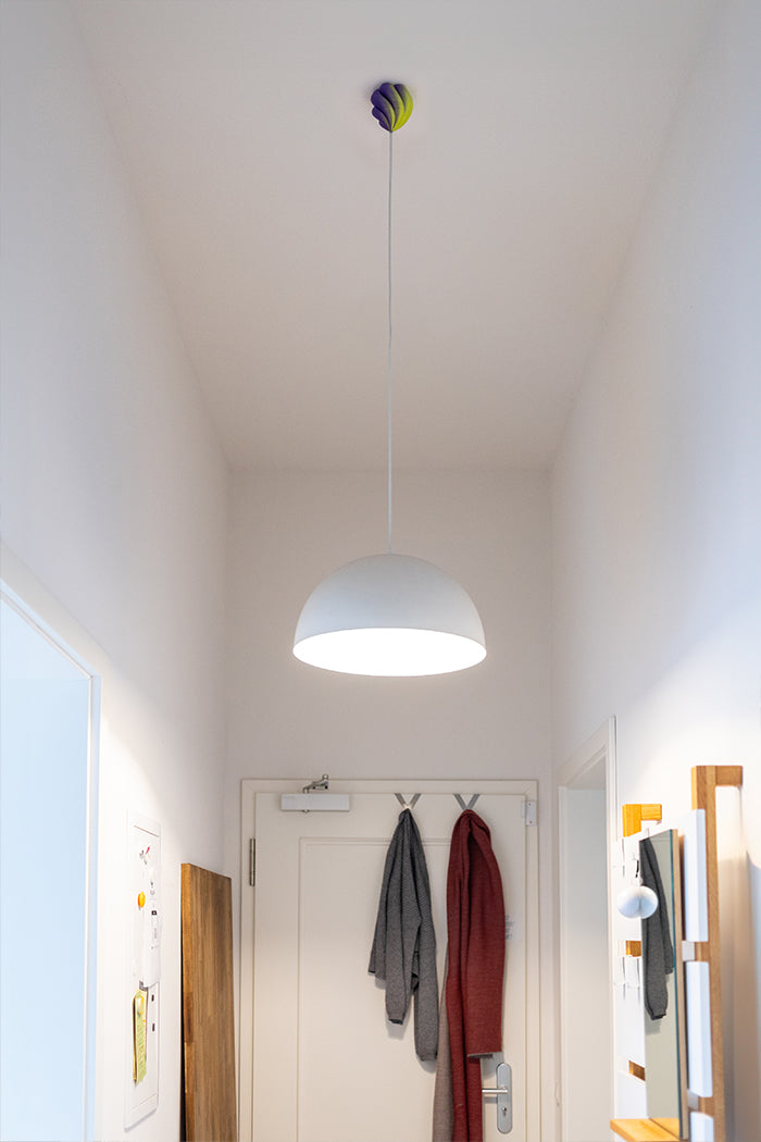 Lampenbaldachin - Tulpe Twist Duo Grün-Lila