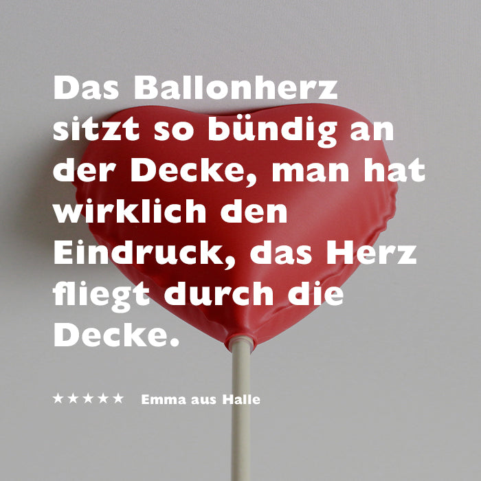 Lampenbaldachin - Ballonherz Verkehrsrot