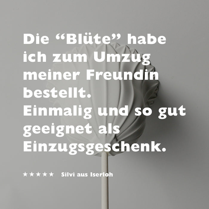 Lampenbaldachin - Blüte Nr. 1 Gipsweiß