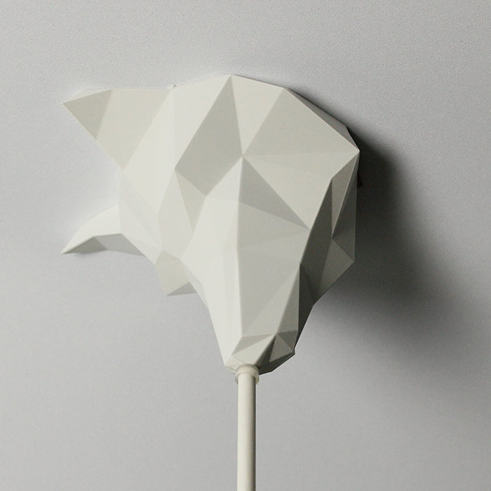 Lampenbaldachin - Low Poly Fox Gipsweiß