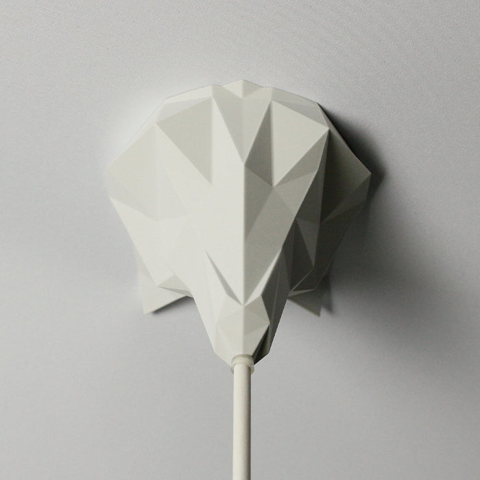Lampenbaldachin - Low Poly Fox Gipsweiß