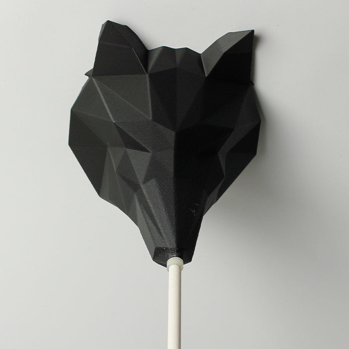 Lampenbaldachin - Low Poly Fox Mattschwarz