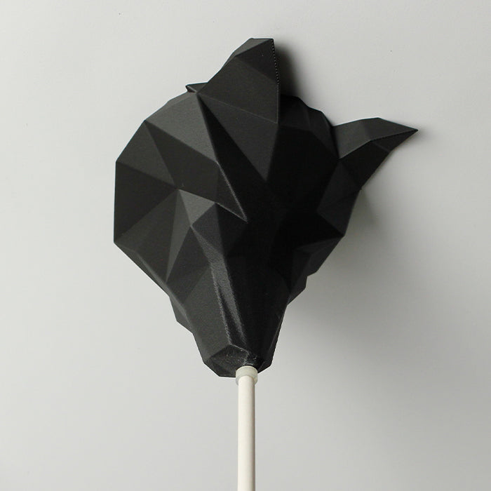 Lampenbaldachin - Low Poly Fox Mattschwarz