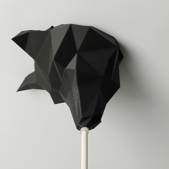 Lampenbaldachin - Low Poly Fox Mattschwarz