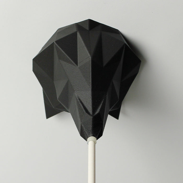 Lampenbaldachin - Low Poly Fox Mattschwarz