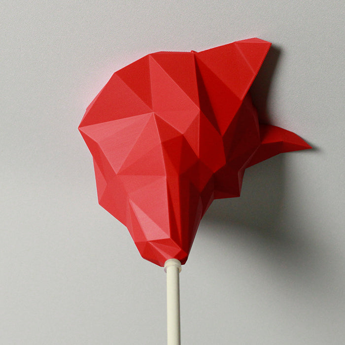 Lampenbaldachin - Low Poly Fox Verkehrsrot