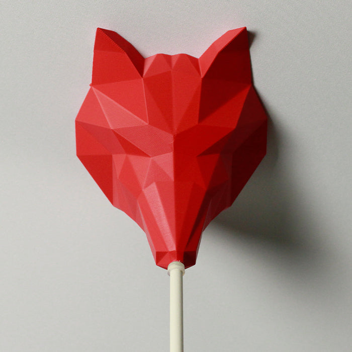 Lampenbaldachin - Low Poly Fox Verkehrsrot