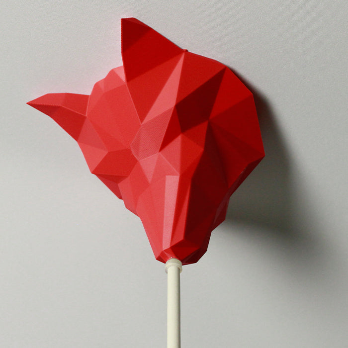 Lampenbaldachin - Low Poly Fox Verkehrsrot
